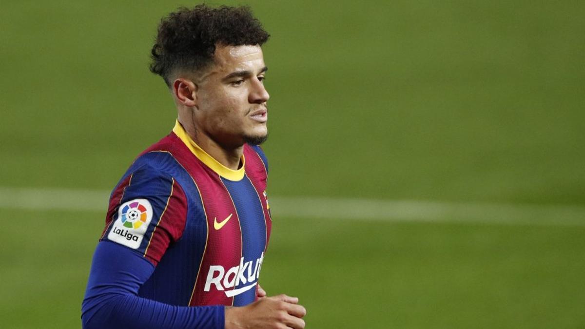 Coutinho en un encuentro del FC Barcelona