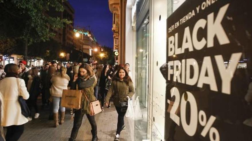 El «Black Friday» empujó un 6 % las ventas del comercio valenciano