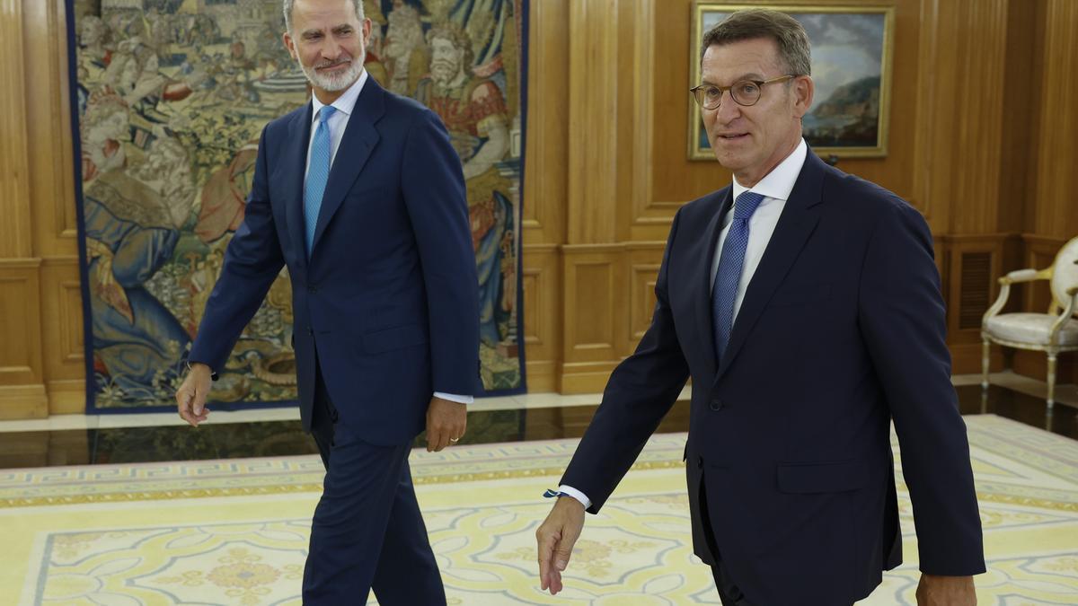 Rey Felipe VI recibe a Añberto Núñez Feijóo