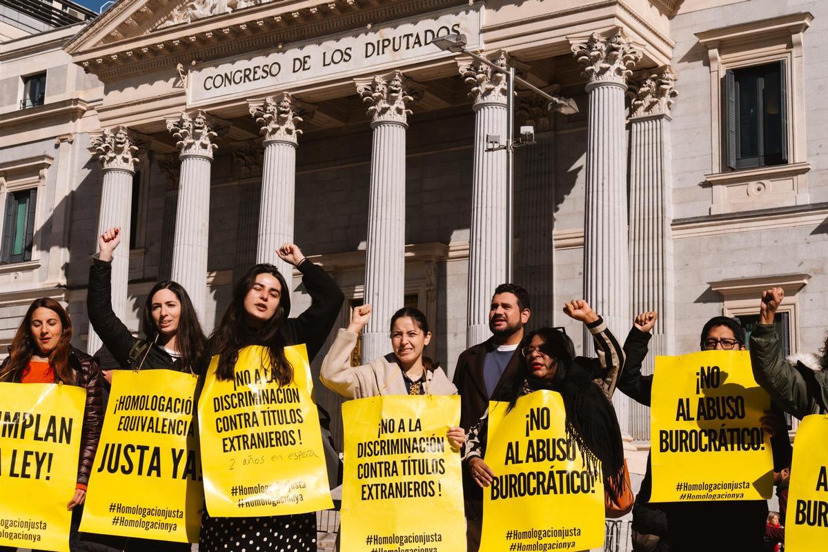 Protesta ante el Congreso