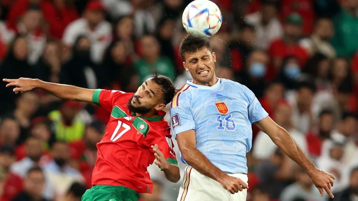 España contra Marruecos en los octavos del Mundial