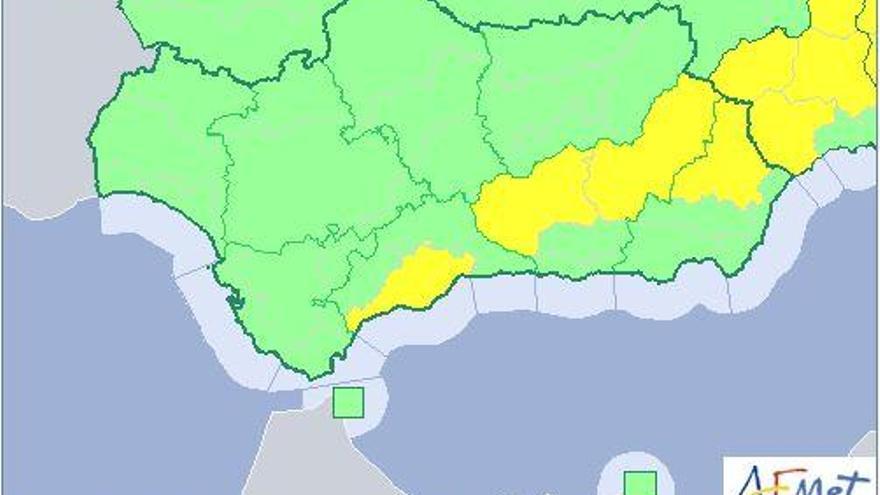 Activada la alerta amarilla por tormentas en Costa del Sol y Guadalhorce