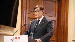 El president de la Generalitat, Salvador Illa, en la commemoració del 50è aniversari del Míting de la Llibertat