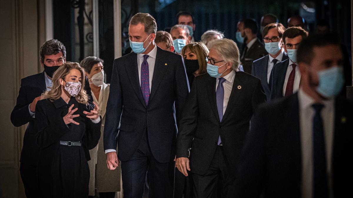 El Rey Felipe VI de España, en Barcelona: coincide con Aragonès en un acto de Foment