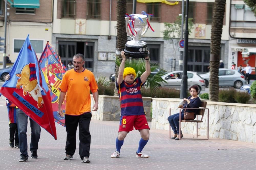 Celebración del título de Liga del Barcelona en Murcia