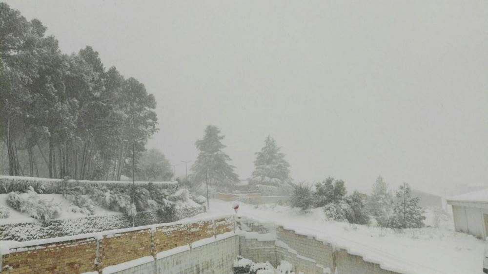 La nieve cubre Bocairent.