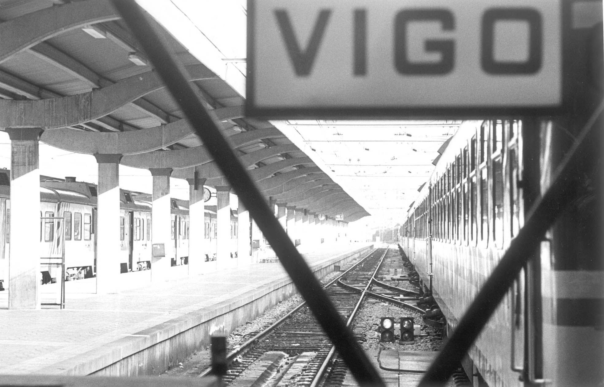 Viaje en tren a la estación de Vigo