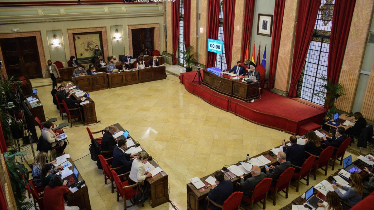 Un Pleno del Ayuntamiento de Murcia.