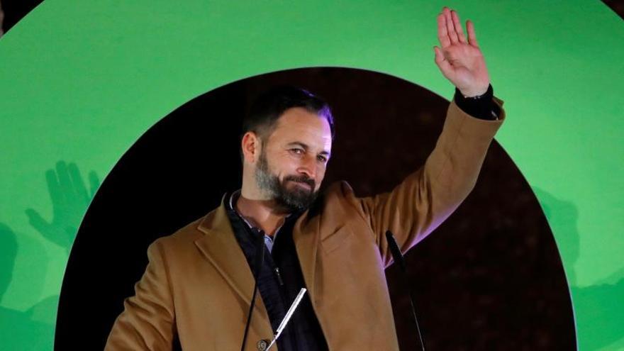 Santiago Abascal, durante su último mítin.