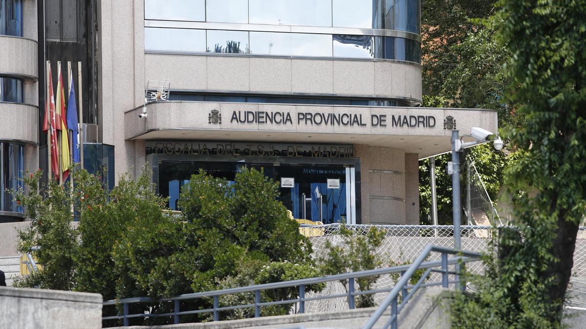 Fachada de la Audiencia Provincial de Madrid.