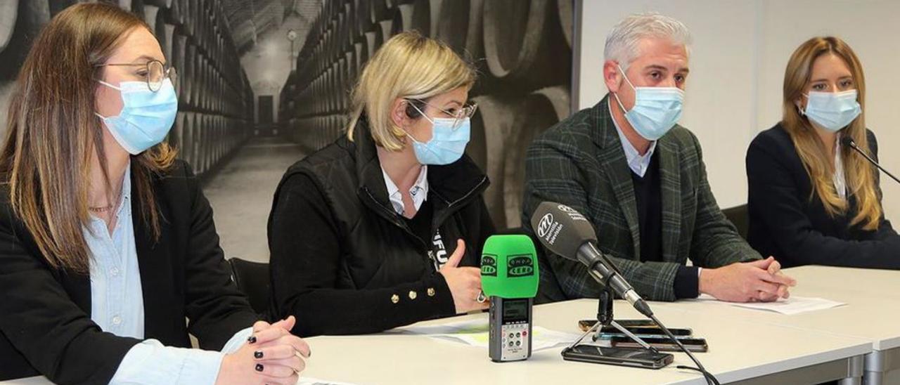 Cristina Alguacil, Ana Belén Feria, Francisco José Delgado y Celia Sánchez.