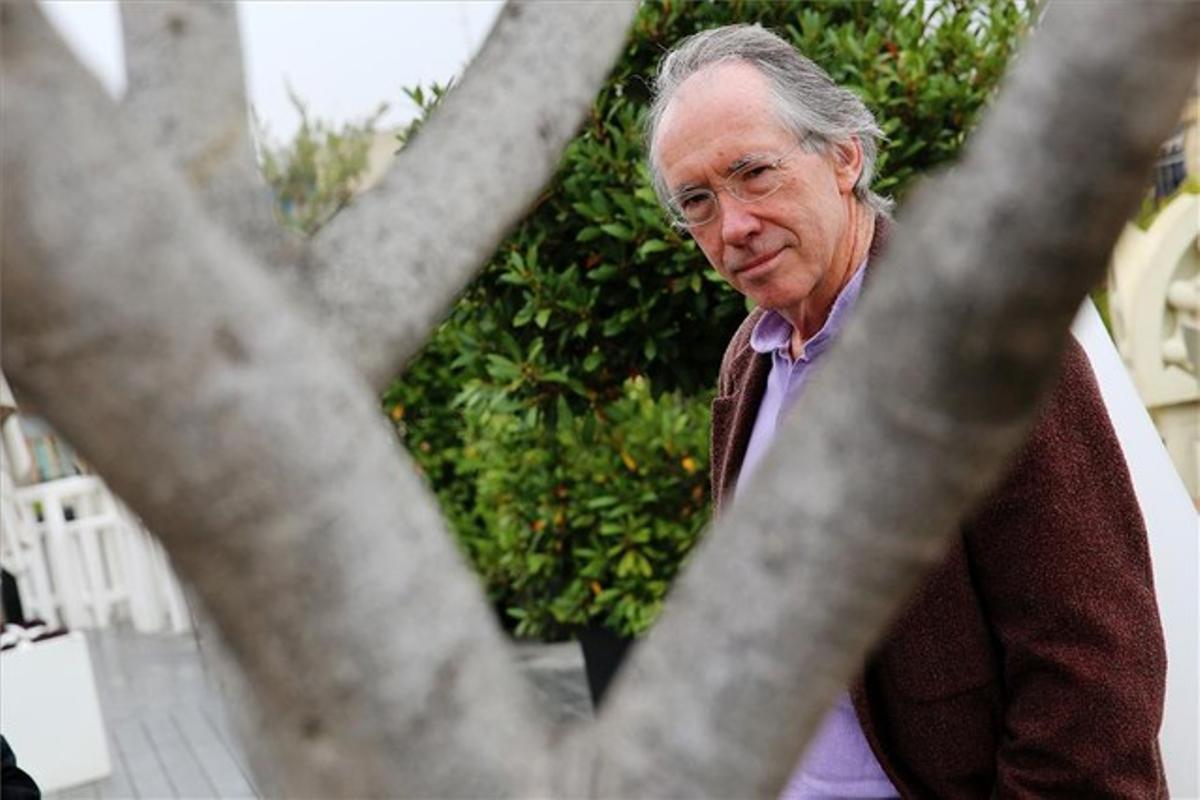 L’escriptor britànic Ian McEwan, ahir en un hotel de Barcelona.  