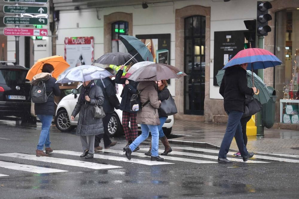 Temporal con alerta naranja por viento en A Coruña