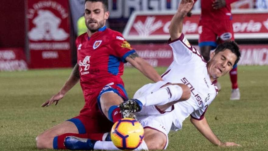 Imagen del partido de ayer entre el Numancia y el Albacete.