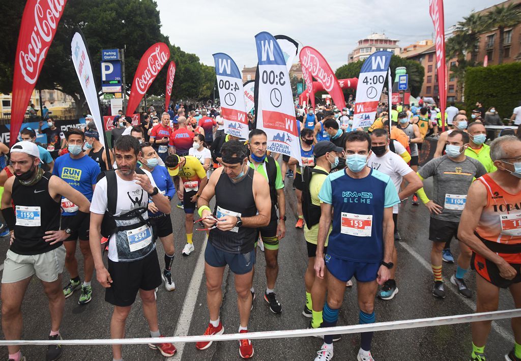 Murcia Maratón: Así fue la salida de la maratón y la media maratón de Murcia