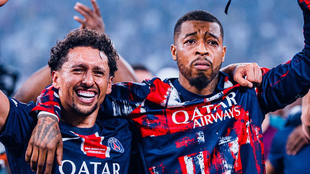 Marquinhos y Kimpembe, jugadores del PSG