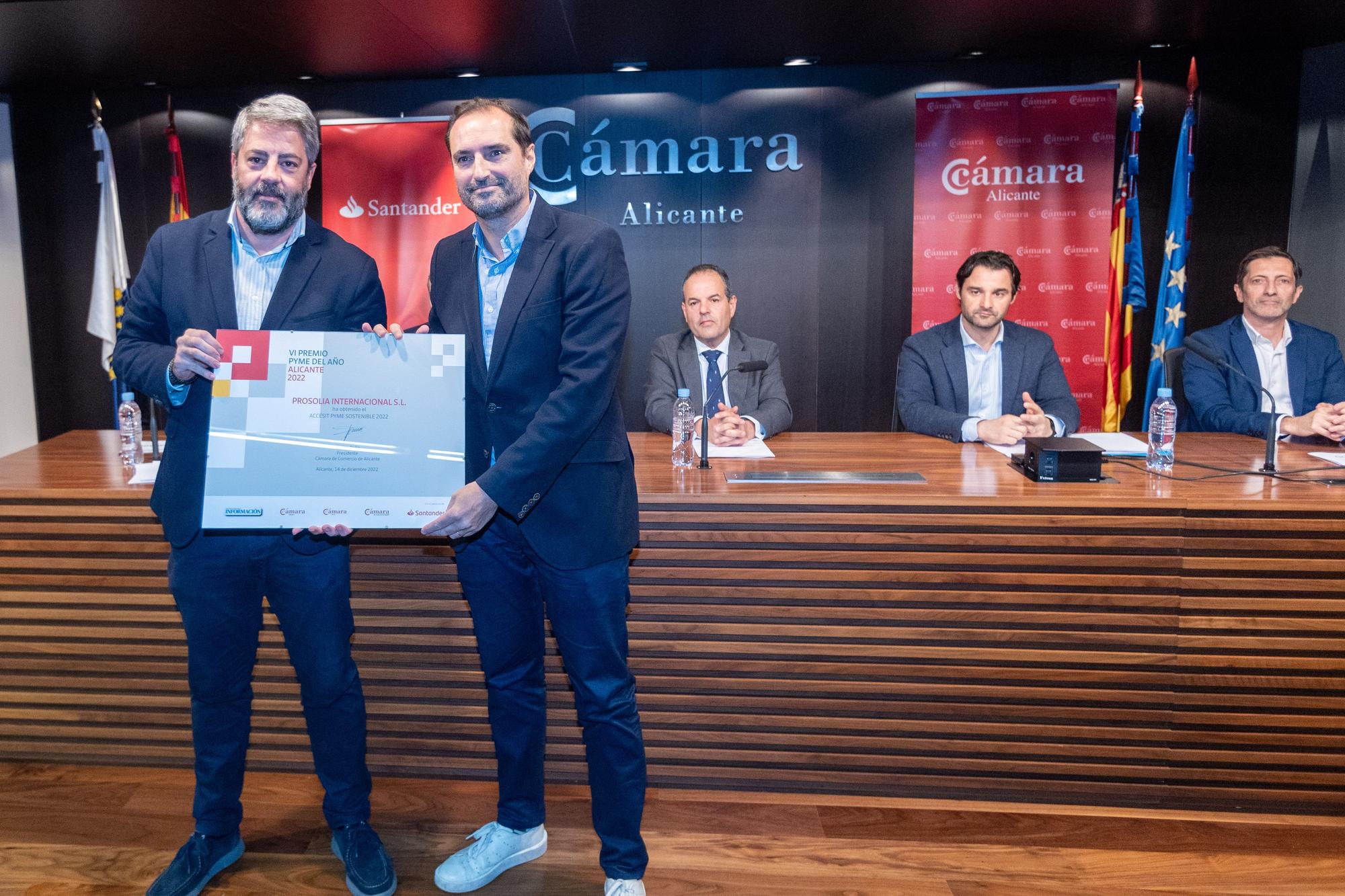 La Cámara de Comercio y Banco Santander entregan los premios a las Pyme 2022