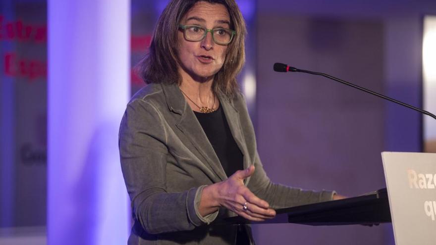 La vicepresidenta cuarta del Gobierno de España, Teresa Ribera, durante su intervención en el congreso &quot;Razones para quedarnos&quot;, organizado por LA OPINIÓN-EL CORREO DE ZAMORA.