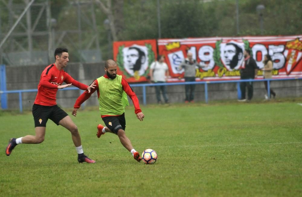 Entrenamiento del Sporting en Blimea