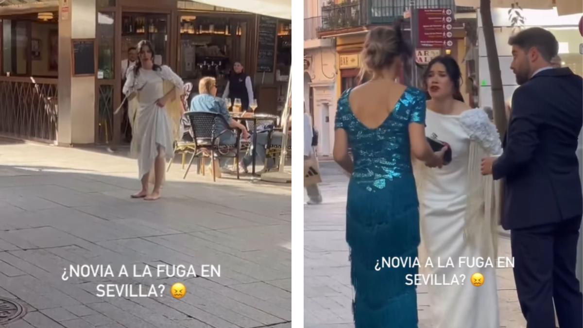 Imágenes de la novia a la fuga en Sevilla