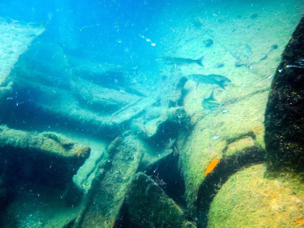 Restos del naufragio del Sirio en Cabo de Palos.