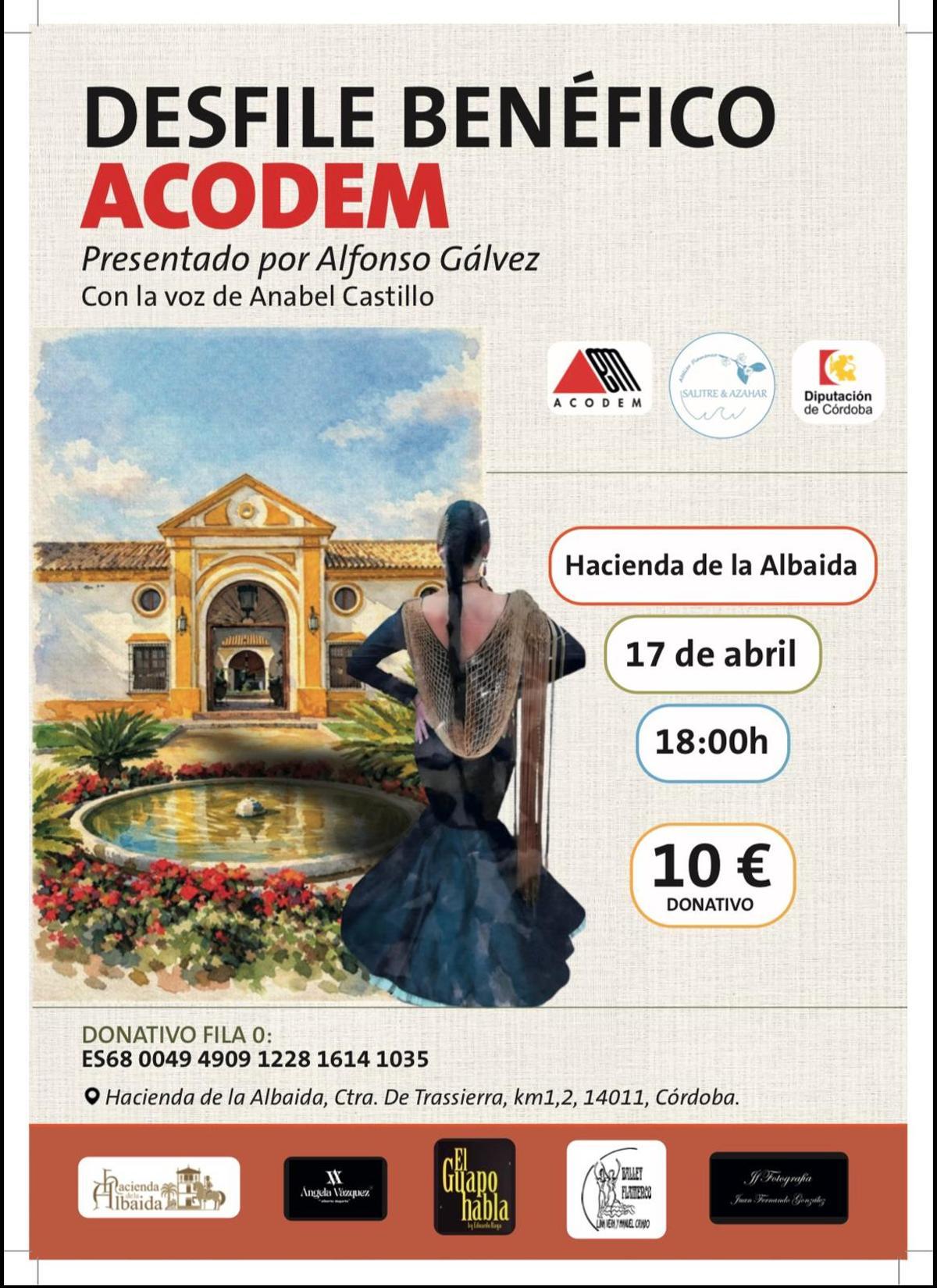 Cartel del desfile benéfico.