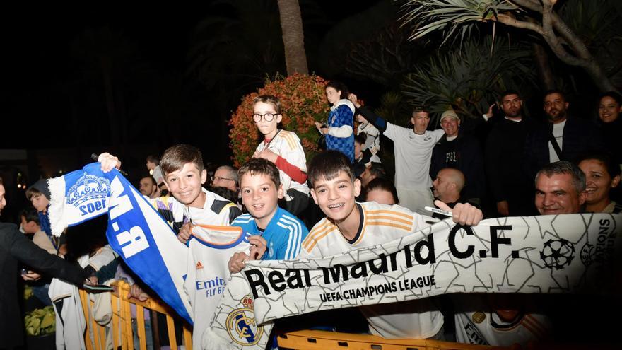 Llegada del Real Madrid al Hotel Santa Catalina en Las Palmas de Gran Canaria