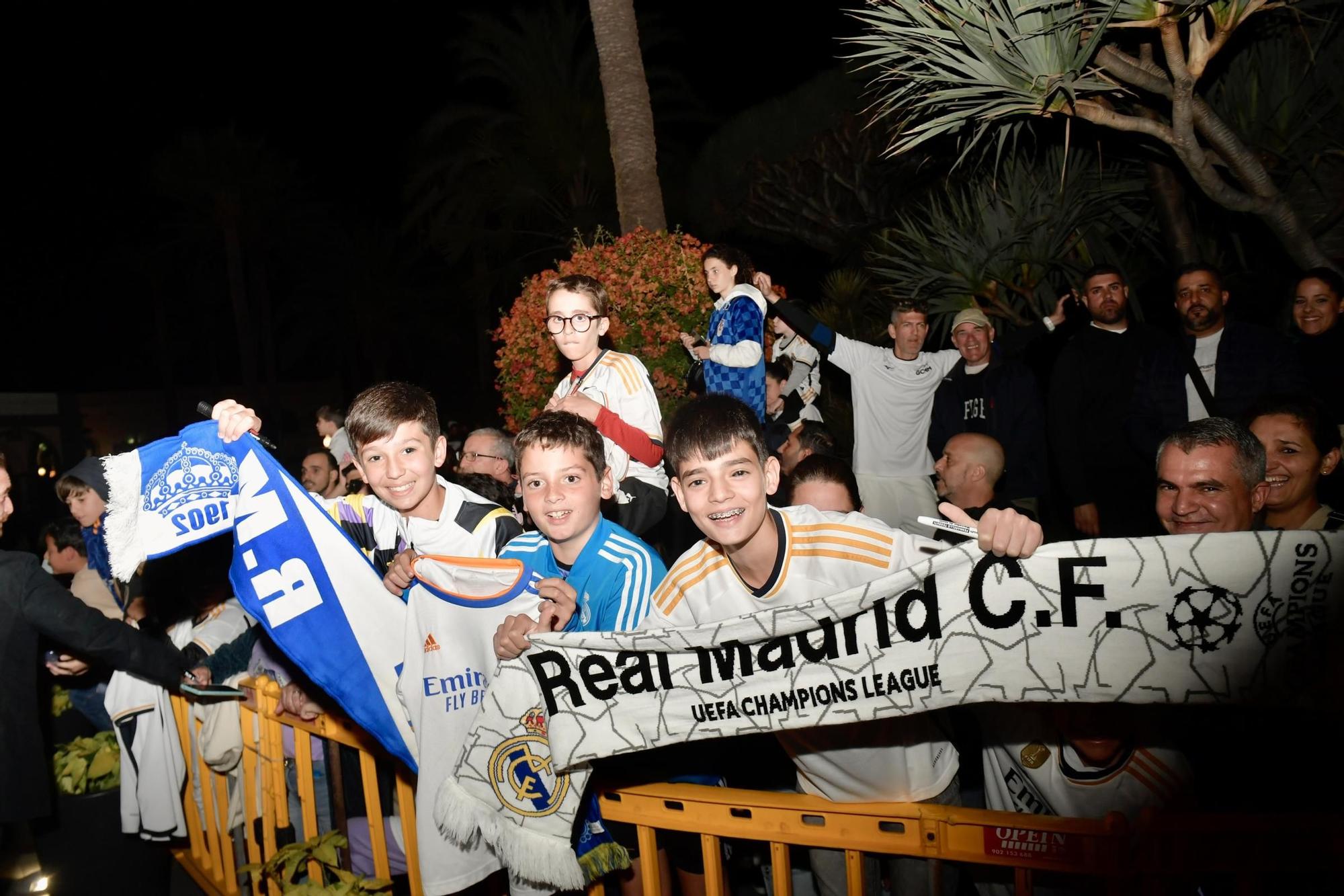 Llegada del Real Madrid al Hotel Santa Catalina en Las Palmas de Gran Canaria