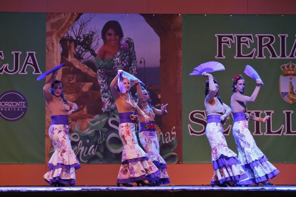 La Feria de Sevillanas 2017 comenzó anoche con una gran afluencia de público, actuaciones flamencas y de sevillanas, gastronomía y casetas, en el recinto portuario de Torrevieja