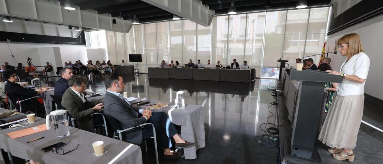 La portavoz de Vox, durante su intervención en el Debate del Estado de la Ciudad