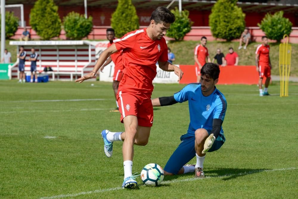 Entrenamiento del Sporting, miércoles