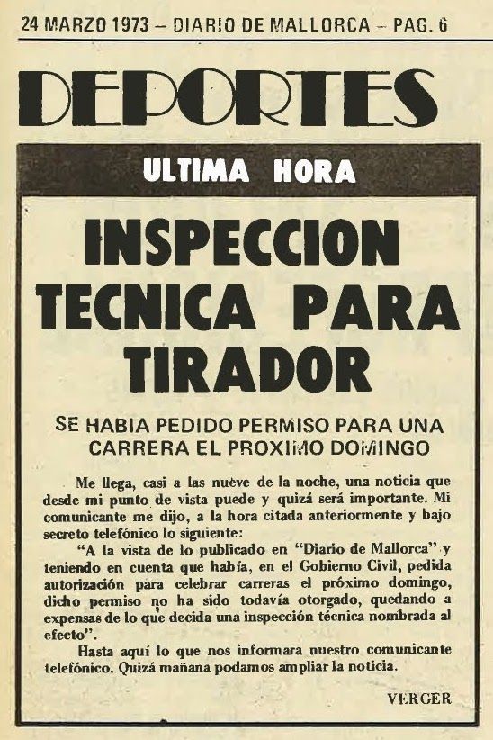 Referencia en Diario de Mallorca del 24/03/1973