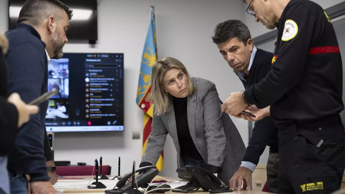 Mazón se traslada a Castellón para seguir el temporal de lluvias