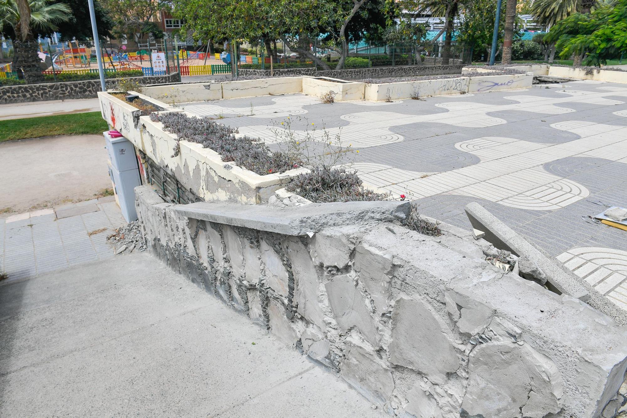 Cuarto de servicio en ruinas en el Parque Romano