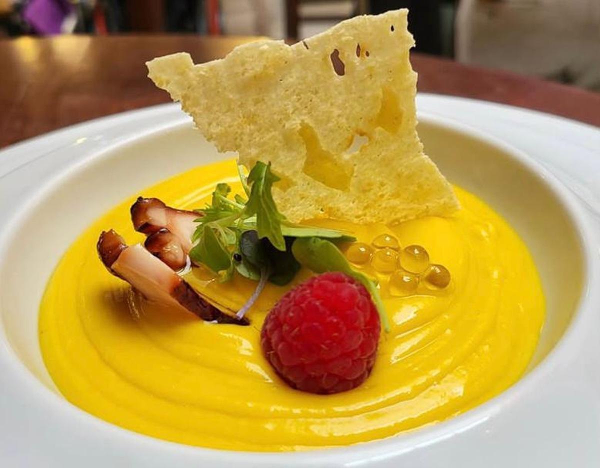 Mazamorra de mango de Casa Pedro Ximénez, en Córdoba.