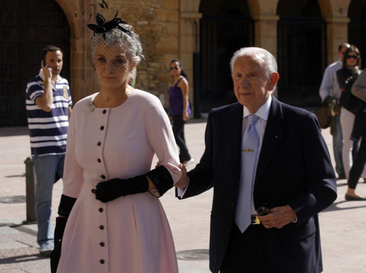 Lluïsa Sallent va ser l’última companya sentimental de Samaranch. En la imatge, en el casament de Xavi Fainé.