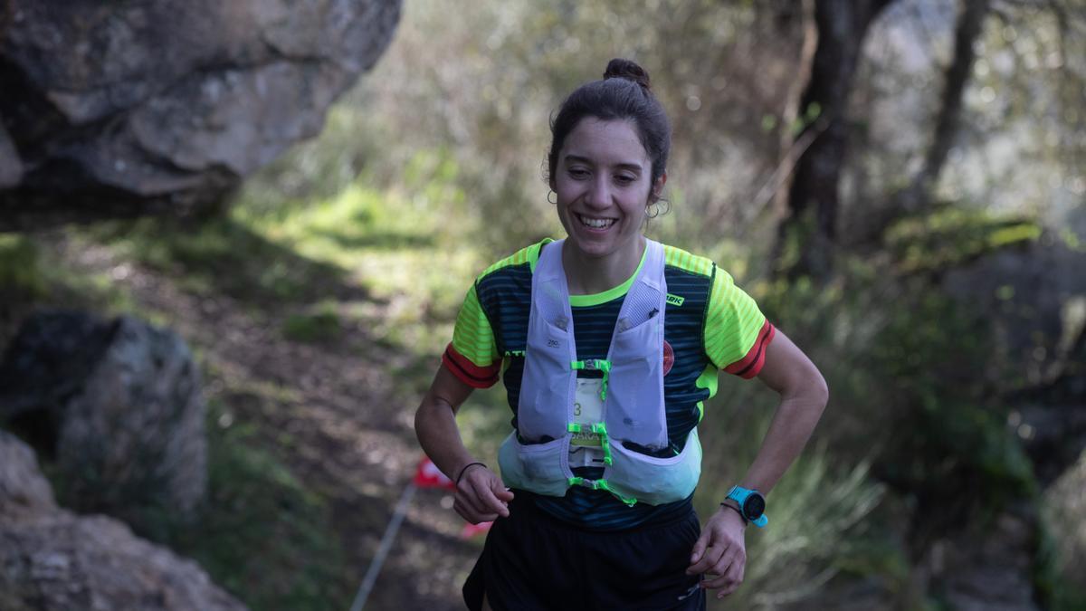 Sara García en pleno esfuerzo.