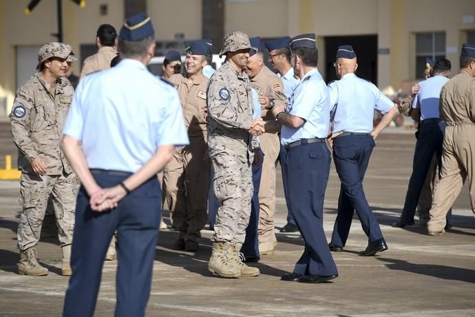 CANARIAS Y ECONOMIA 18-01-2019 BASE AEREA DE GANDO. TELDE-INGENIO. Ejército del Aire. Bienvenida del escuadrón del 10ª contingente del destacamento rappa en Sigonella.  FOTOS: JUAN CASTRO