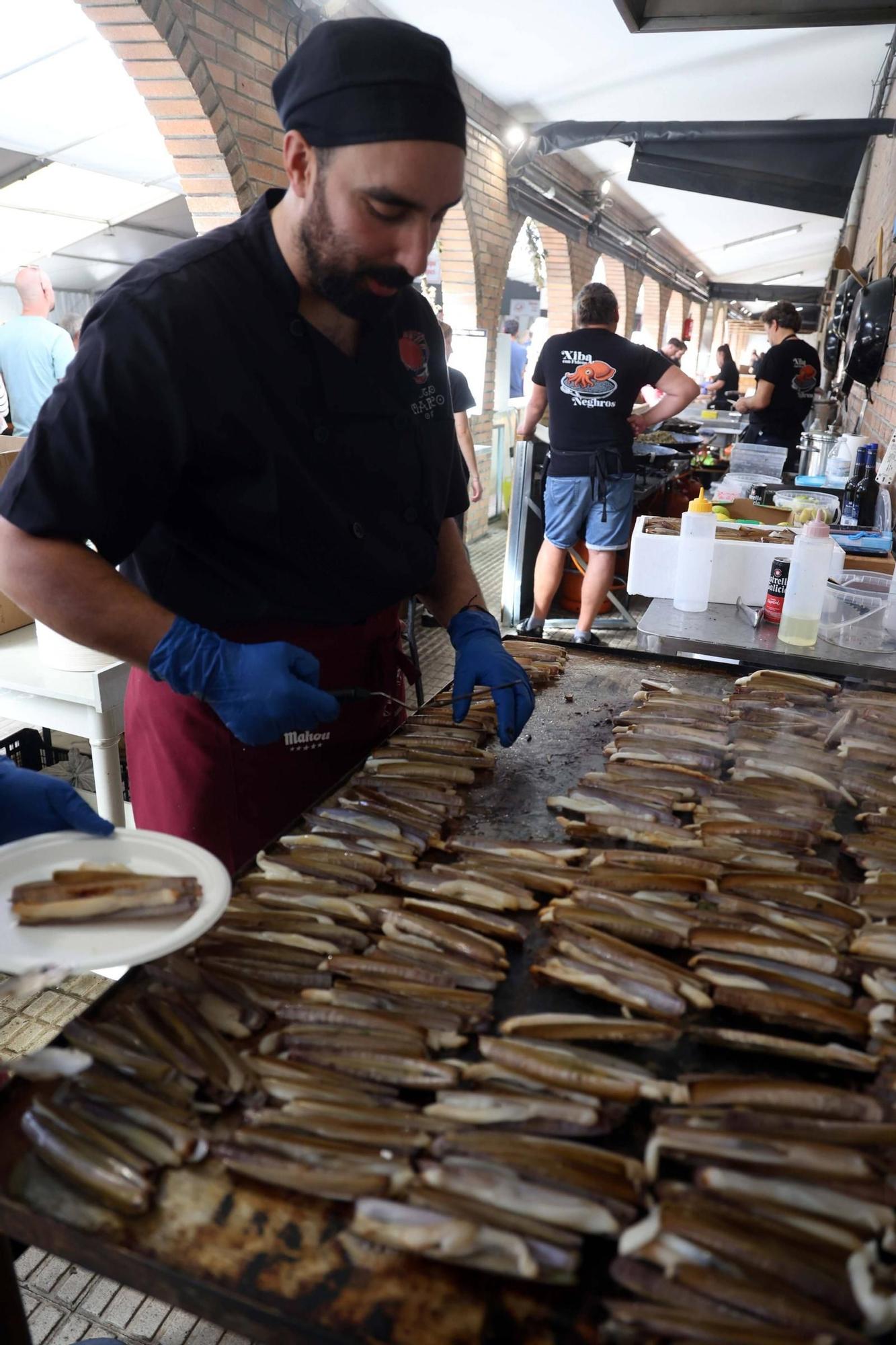 La Festa do Marisco de O Grove, esta mañana.