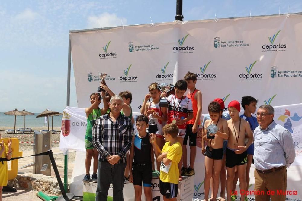 Final de triatlón de deporte escolar