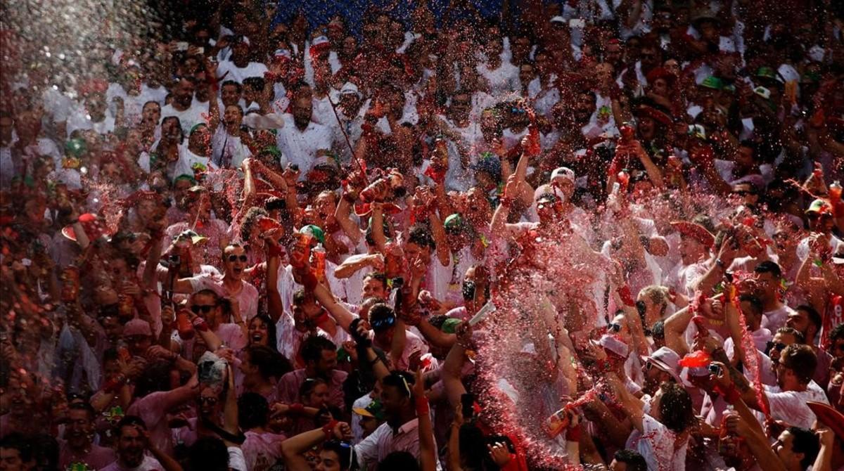 Navarros y turistas en pleno delirio.