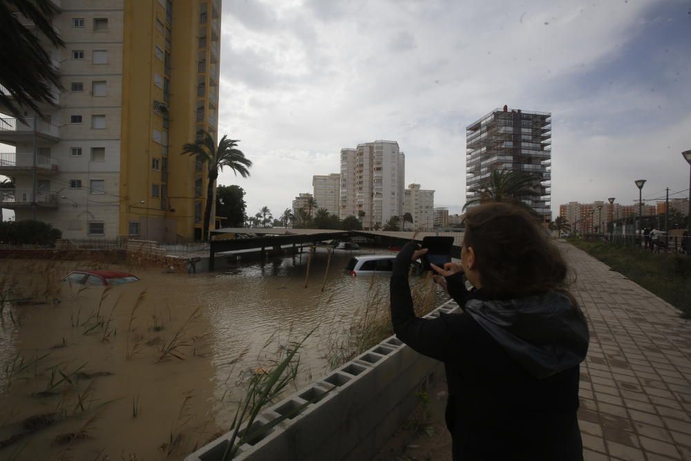 Efectos del temporal en la playa de San Juan