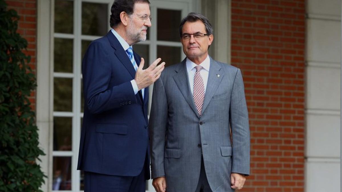 Mariano Rajoy y Artur Mas, en su reunión en la Moncloa del 20 de septiembre del 2012.