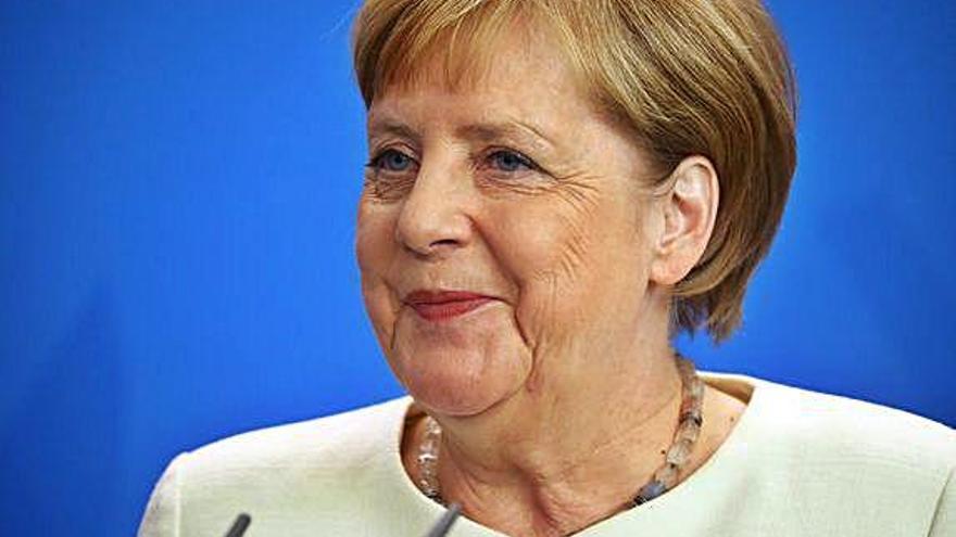 Angela Merkel en una conferència d&#039;aquesta setmana