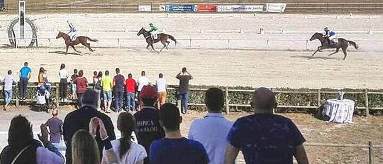 Carreras de caballos en el hipódromo de Antela. // I. Osorio