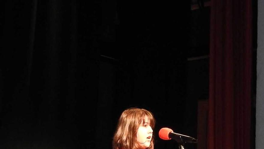 Lucía Rodríguez, el sábado, durante su actuación.