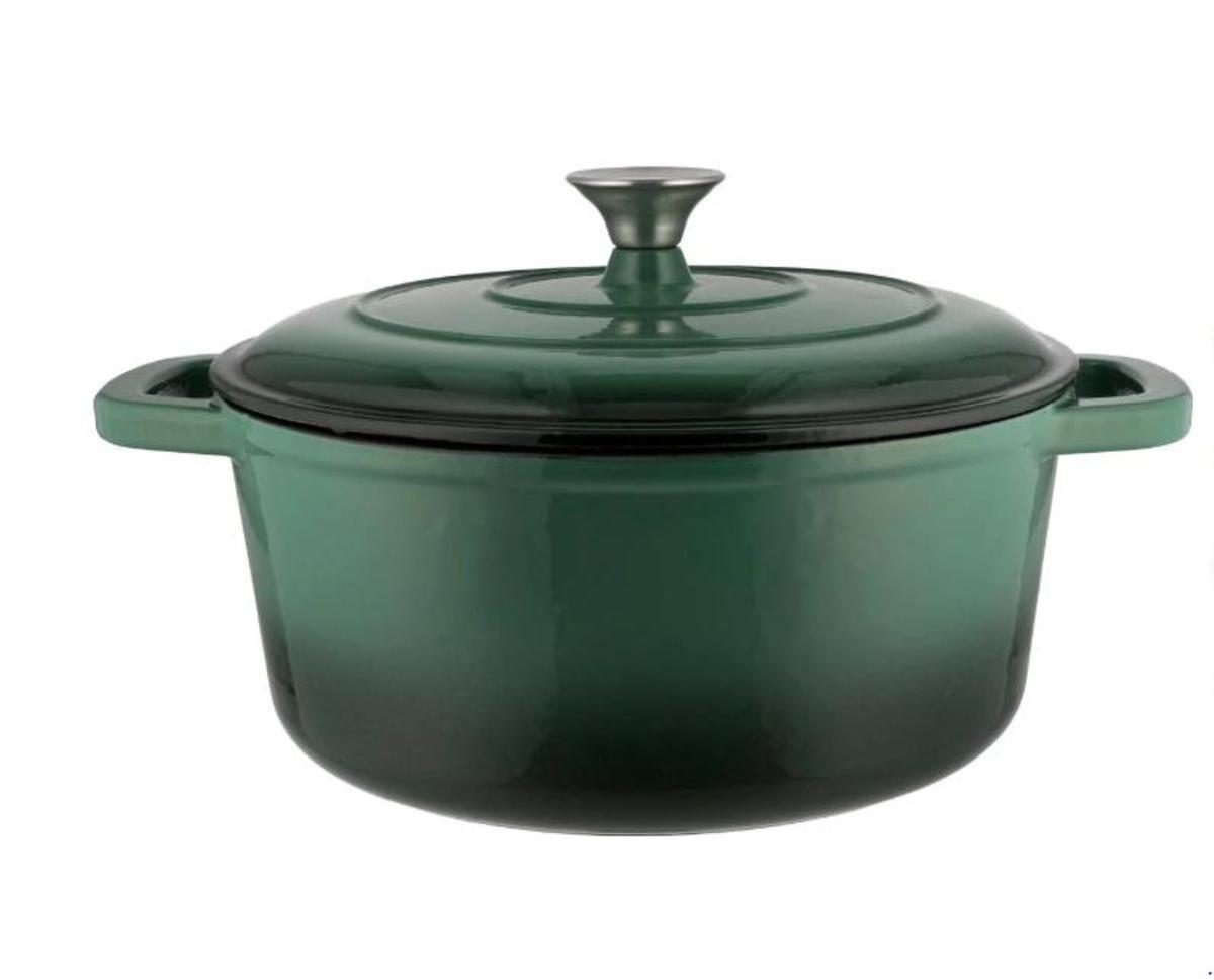Olla de hierro fundido.