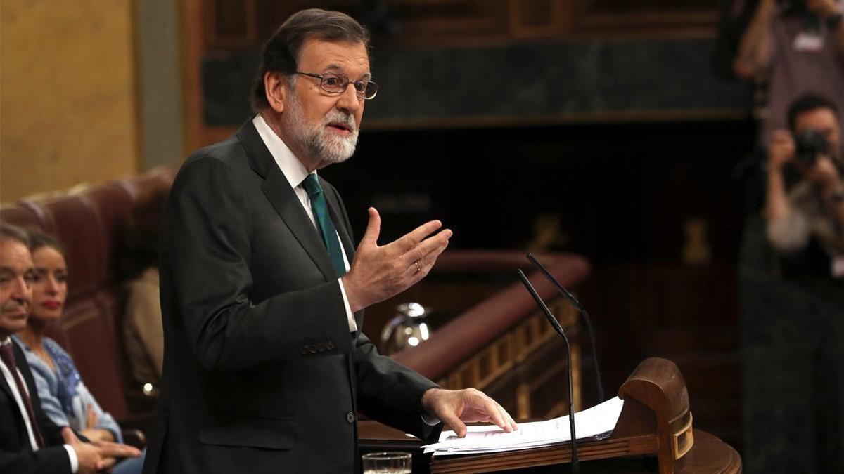 El presidente Rajoy durante su intervención esta mañana.