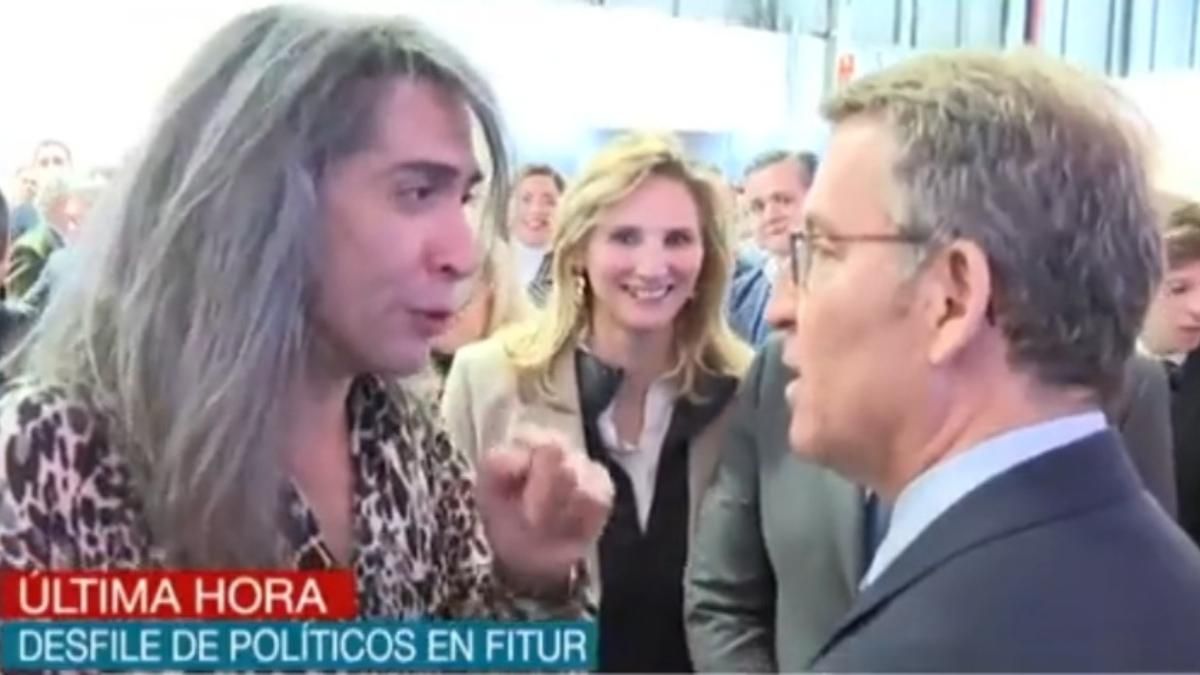 Mario Vaquerio y Alberto Núñez Feijóo se encuentran en Fitur