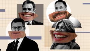 Sonrisas de los representantes políticos con mayor representación en el Congreso